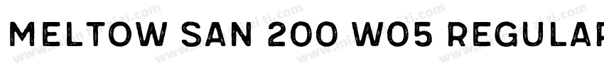 Meltow San 200 W05 Regular字体转换